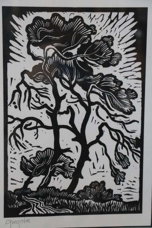 Beautiful Original Gregoire Boonzaier - Framed Linocut - 39 x 48 cm Frame Size