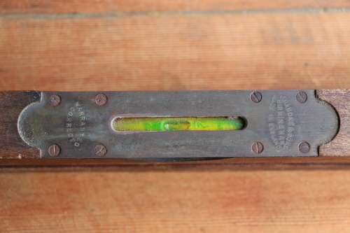 Vintage J. Rabone & Sons, Birmingham, Wood and Brass Spirit Level, No.101