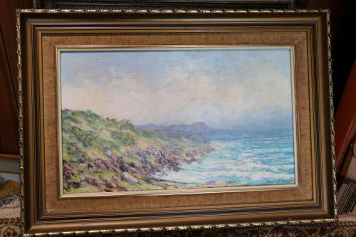 Beautiful "Gert van der Walt" Framed Oil on Board - Seascape