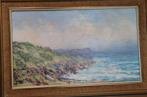 Beautiful "Gert van der Walt" Framed Oil on Board - Seascape