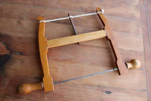 Vintage Wooden Bow Saw
