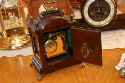 Beautiful Antique John Smith, London, "Warmink" Moonface Mantel / Bracket Clock
