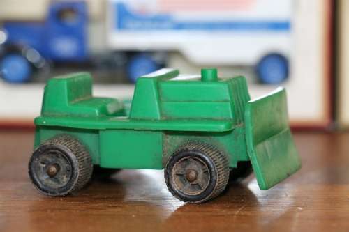 Vintage Plastic Collectible Toys - Bulldozer