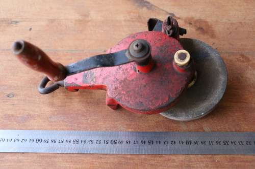 Vintage Hand Crank Grinding Stone