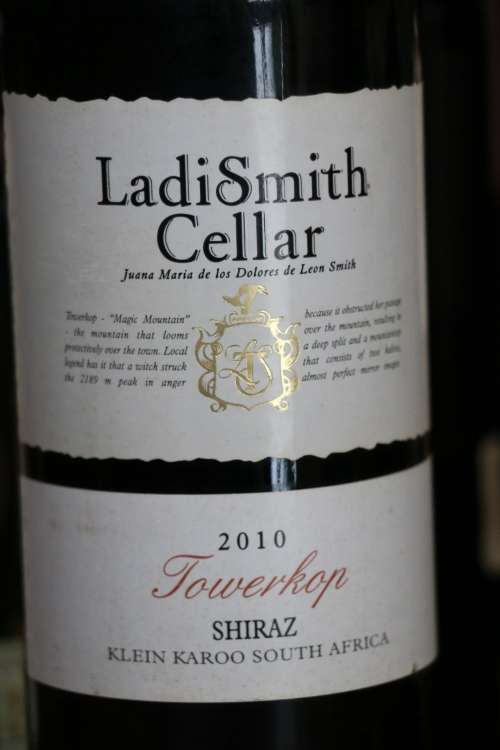 Beautiful 2010 Vintage LadiSmith Cellar Towerkop Shiraz - 750 ml