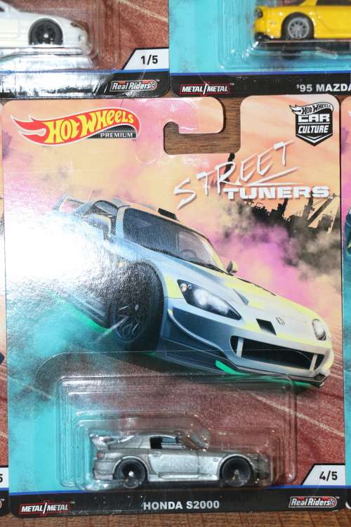 HOT WHEELS Car Culture Real Riders Diecast Model Car Set - Street Tuners