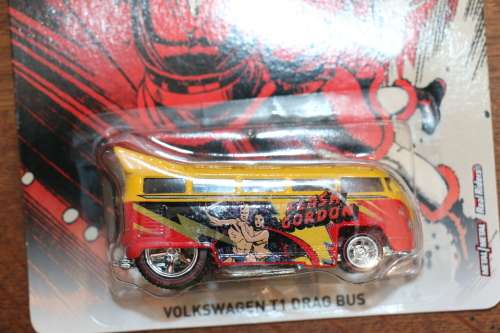 Hot Wheels Diecast Model - Flash Gordon - Volkswagen T1 Drag Bus - Real Riders, Metal/Metal