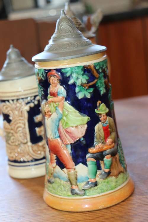 Beautiful Vintage Reinhold Merkelbach No.400 Beer Stein - Made in Germany