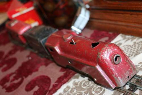 Beautiful Antique MAR New York Central Line Windup Tinplate Train