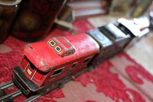 Beautiful Antique MAR New York Central Line Windup Tinplate Train