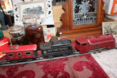 Beautiful Antique MAR New York Central Line Windup Tinplate Train