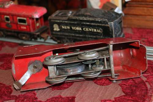 Beautiful Antique MAR New York Central Line Windup Tinplate Train