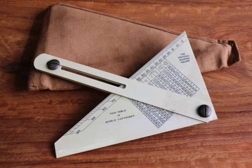 Beautiful Antique Protractor - The Protrac Roofing Square