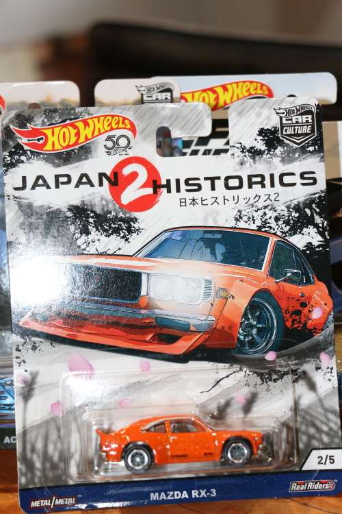 2017 Hot Wheels Diecast Model - Japan Historics - Mazda RX-3 - Metal & Real Riders