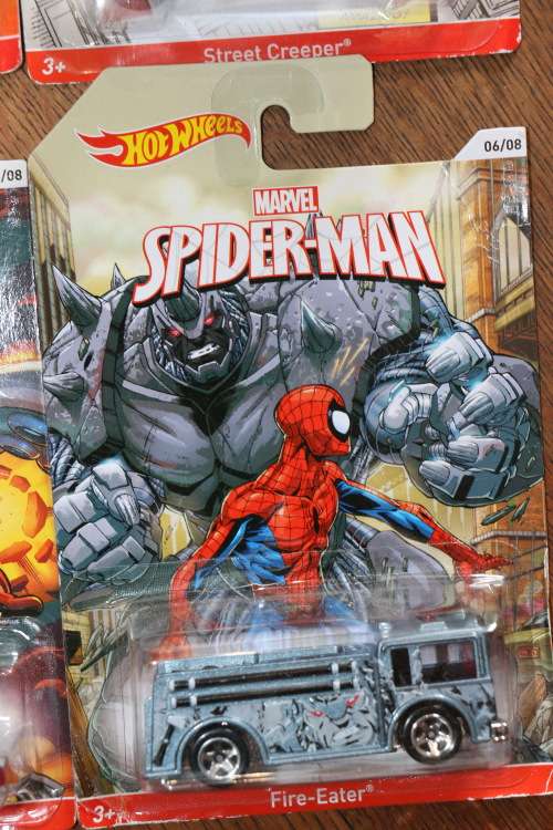 2013 HOT WHEELS Diecast Models - Marvel Spider-Man Complete Set of 8