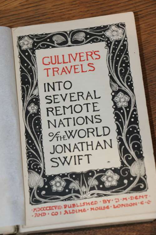 Beautiful Antique Book - Gulliver's Travels - Turnbull and Spears - 1897