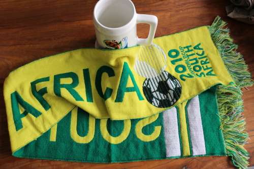 Beautiful Beer Mug - 2010 South Africa Soccer World Cup Beer Mug and Scarf
