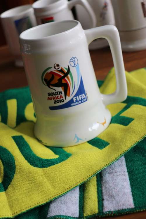 Beautiful Beer Mug - 2010 South Africa Soccer World Cup Beer Mug and Scarf