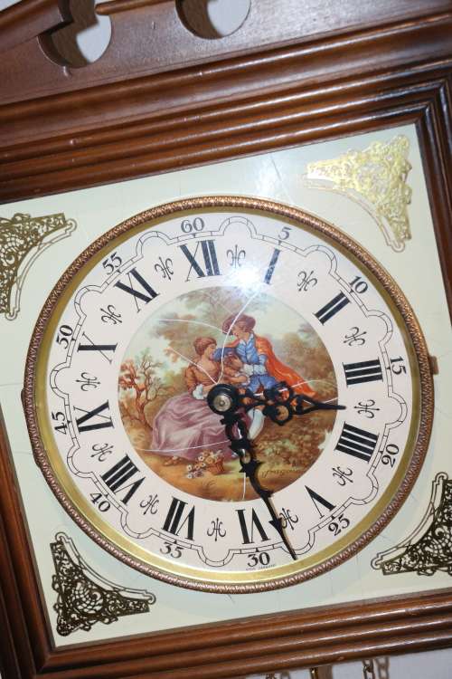 Beautiful Antique, Schmeckenbecher, Tile Face Wall Clock