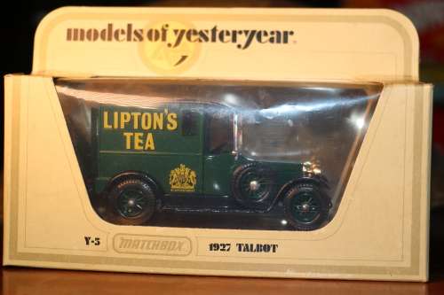 Vintage MATCHBOX Models of Yesteryear Diecast Models - 1927 Talbot Van - Lipton's Tea
