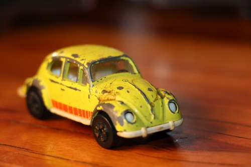 Vintage PLAY ART Diecast Model - Volkswagen Beetle (Made in Hong Kong)