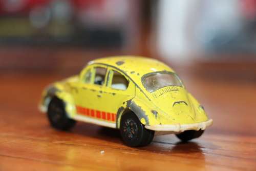 Vintage PLAY ART Diecast Model - Volkswagen Beetle (Made in Hong Kong)