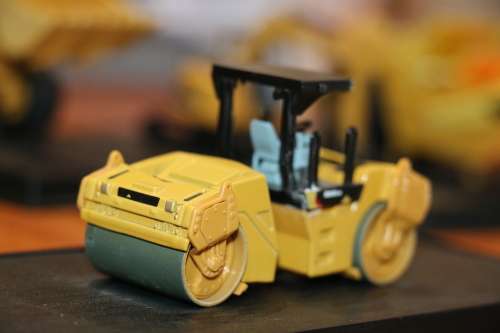 Construction Diecast Model - Vibratory Asphalt Compactor