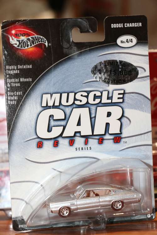 2002 HOT WHEELS MUSCLE CAR Diecast Model - DODGE CHARGER - Detail / Metal / Real Riders (1/15000)