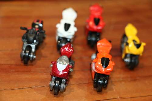 HOT WHEELS Diecast Model Set - Ducati Motorcycles x 6