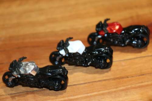 HOT WHEELS Diecast Model Set - BMW Motorcycles x 3