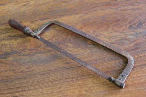 Beautiful Antique Steel Hand Saw