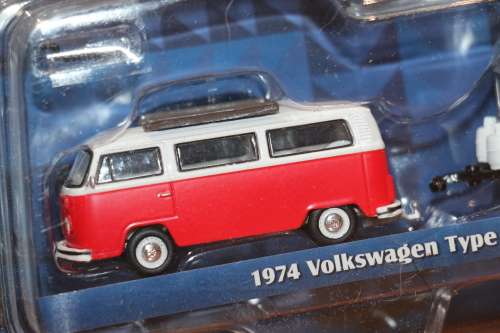 Greenlight Limited Edition Diecast Model - 1974 Volkswagen Type 2 Bus & Airstream Bambi