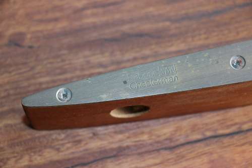 Vintage Rabone Chesterman Wood and Brass Carpenters Spirit Level