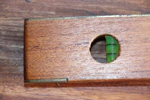 Vintage Rabone Chesterman Wood and Brass Carpenters Spirit Level
