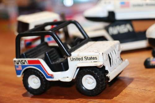 Buddy L Made in Japan Tin Toys - NASA Space Shuttle Set