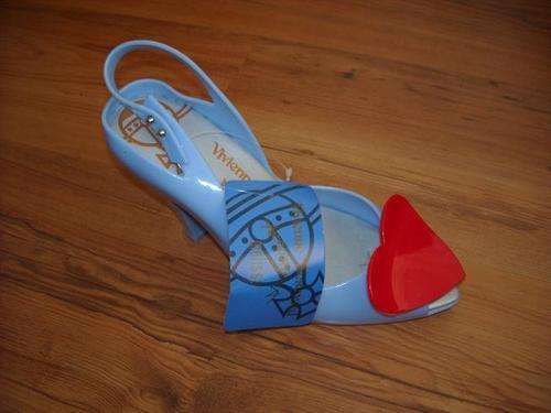 **Vivienne Westwood** Melissa Plastic Dreams Peeptoe Heels- Size 37 in *blue* NO RESERVE- R1 AUCTION
