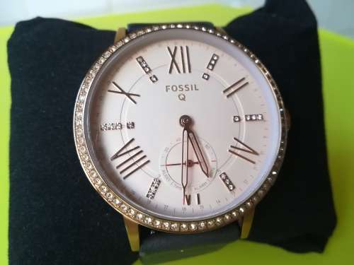 Fossil Q Gazer Ladies Hybrid Smartwatch (FTW1116) Rose Gold Dial Leather Strap