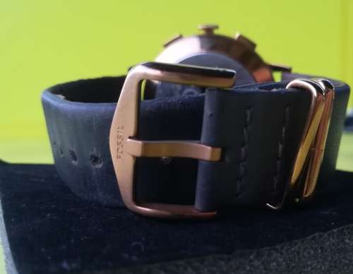 Fossil Q Gazer Ladies Hybrid Smartwatch (FTW1116) Rose Gold Dial Leather Strap