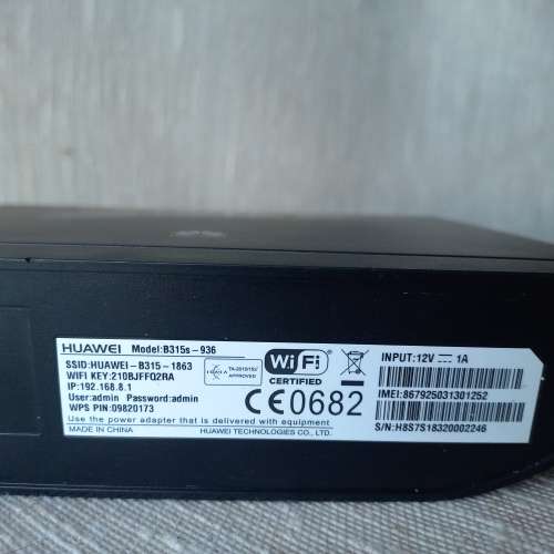Huawei B315s-936 LTE 4G CPE Wifi Router