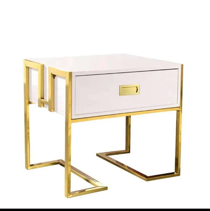 Efurn- one drawer side table white