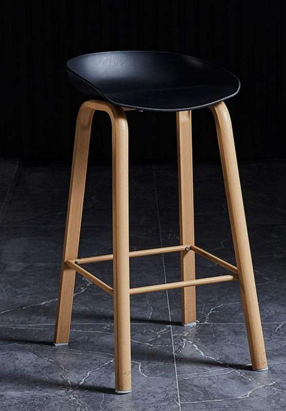 Efurn Bar stool set of 2 black