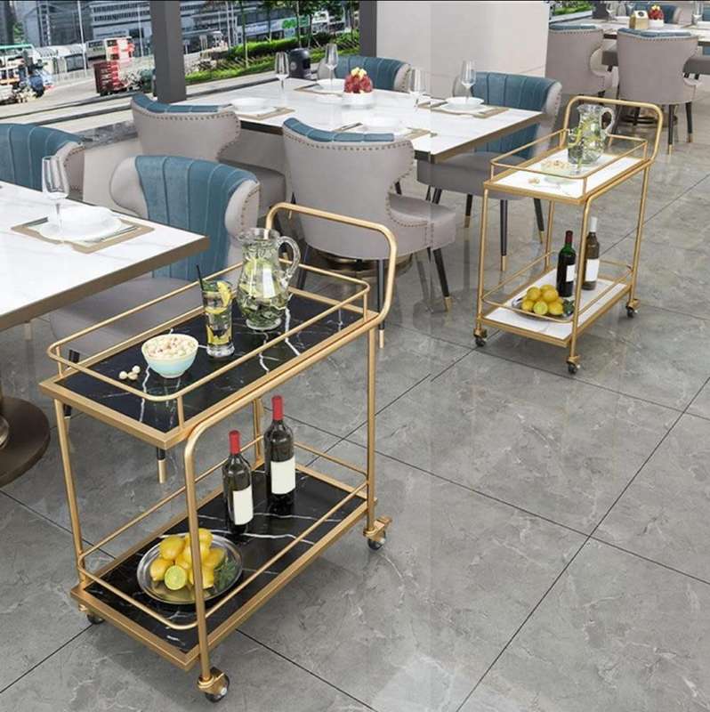 2 tier serving trolley