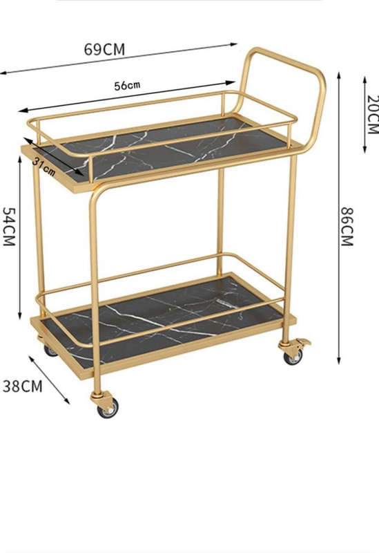 2 tier serving trolley