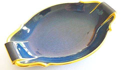 RARE Carlton Ware NAVY BLUE Lustre Dish Carltonware!