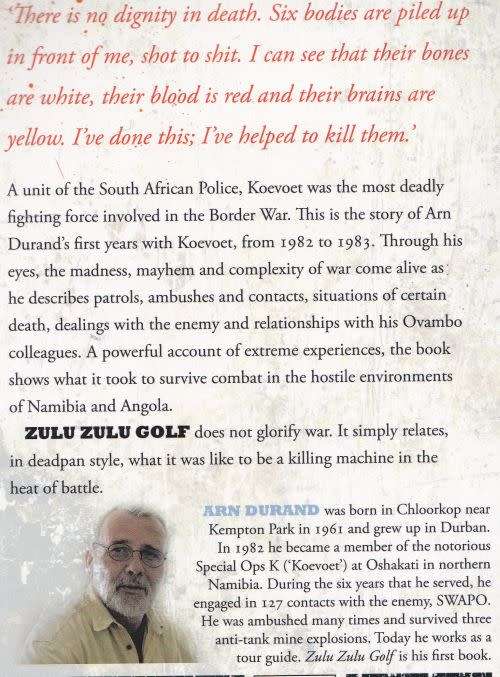 ZULU ZULU GOLF: LIFE AND DEATH WITH KOEVOET by Arn Durand