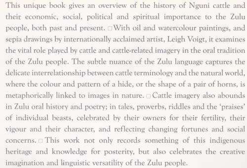 THE ABUNDANT HERDS: A CELEBRTION OF THE NGUNI CATTLE OF THE ZULU PEOPLE