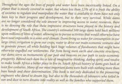 IN THE FOOTSTEPS OF GIANTS - EXPLORING THE HISTORY OF SA`S LARGE DAMS by Lani van Vuuren