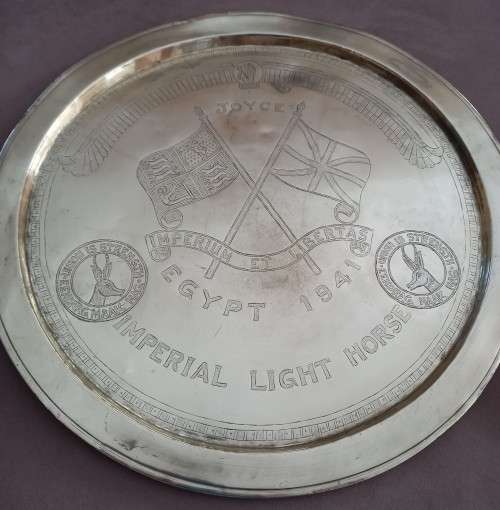 BRASS TRAY (1941)  - Trench Art