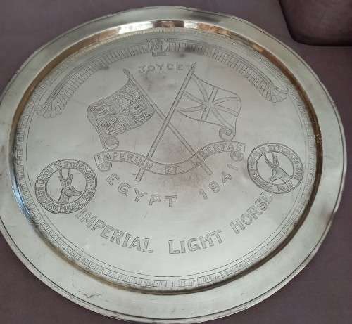 BRASS TRAY (1941)  - Trench Art