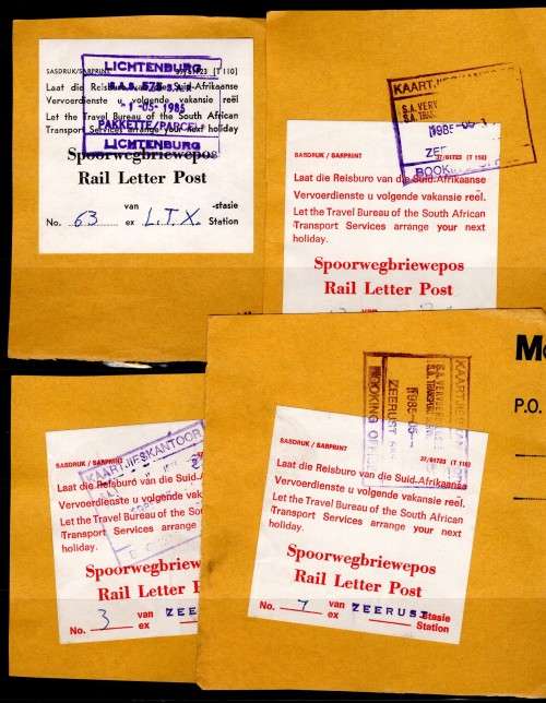 S A - Rail Letter Post (20 Labels)